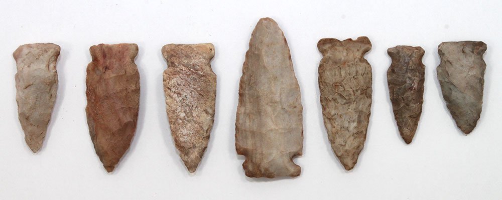 Group of 7 nice Side Notch Points.  IN and IL. Longest (1 of 1)