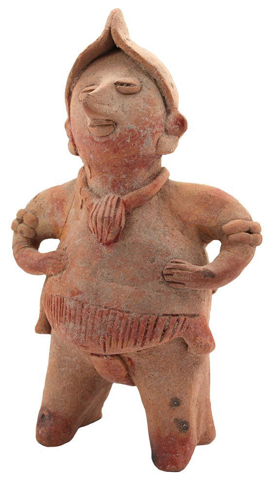 6" H. Ceramic Chinesco Warrior.  Western Mexico. (1 of 2)