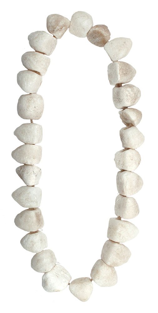 20" White Quartz Bead Necklace.  Rare.  Pre-Columbian. (1 of 1)