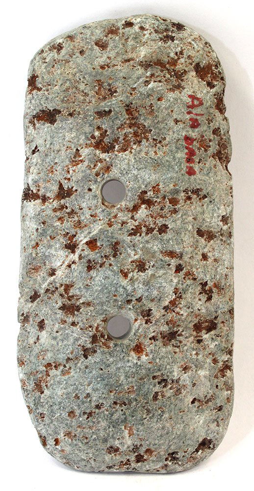 3 9/16" Steatite Gorget. Alabama. Ex-Tom Davis: 3 9/16" Steatite Gorget. Alabama. Ex-Tom Davis