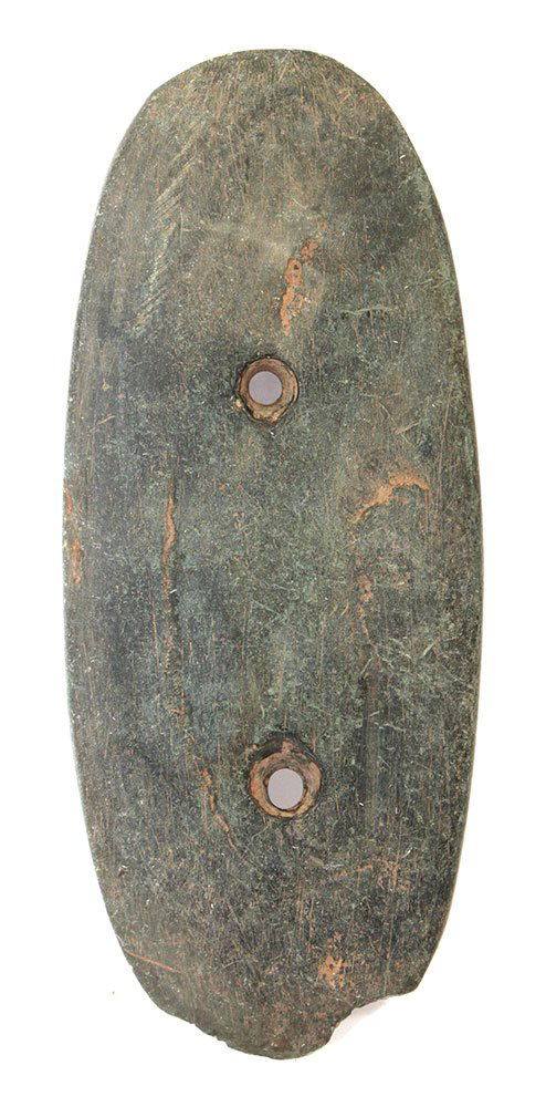 5 1/4" Glacial Kame Gorget.  OH.  Ex-Lewis McDaniel (1 of 2)