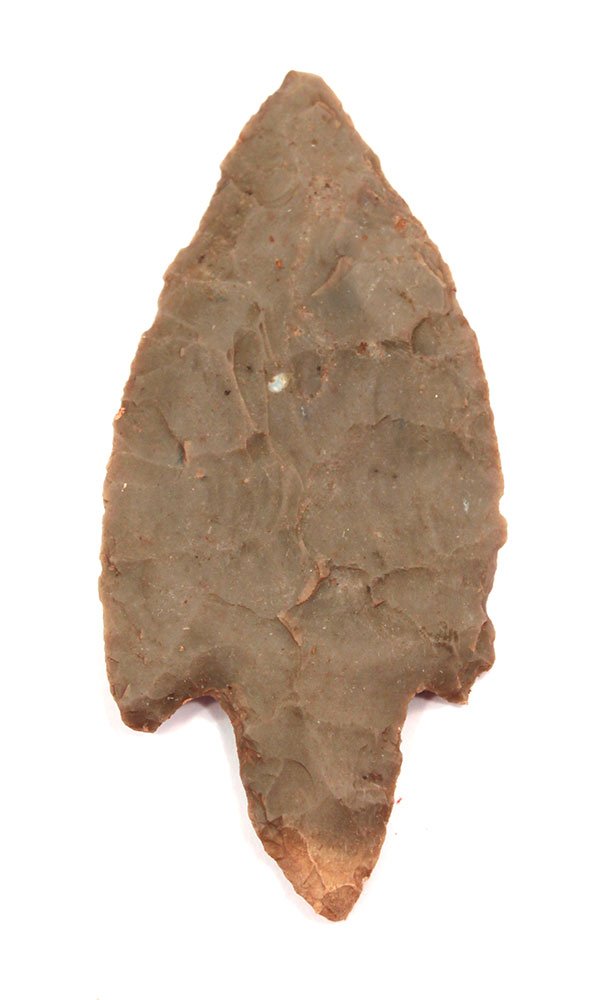 3 3/8" Turkeytail.  Southern IN.  Thin, Hornstone. (1 of 2)