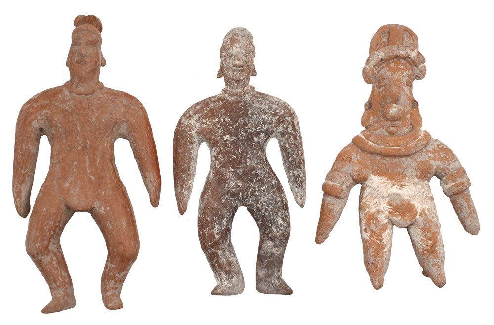 3 Clay Figures. Dating approximately 2000 years in age, (1 of 2)