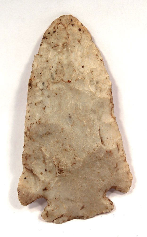 3 9/16" White Flintridge Hopewell. OH. From the old: 3 9/16" White Flintridge Hopewell. OH. From the old Lewis McDaniel Collection