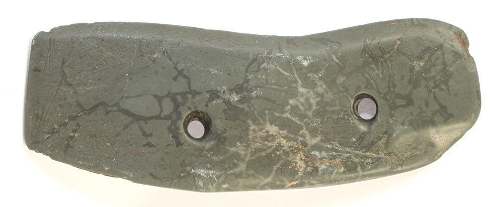 4 1/2" Curved Gorget.  Prehistoric hardstone relic from (1 of 2)