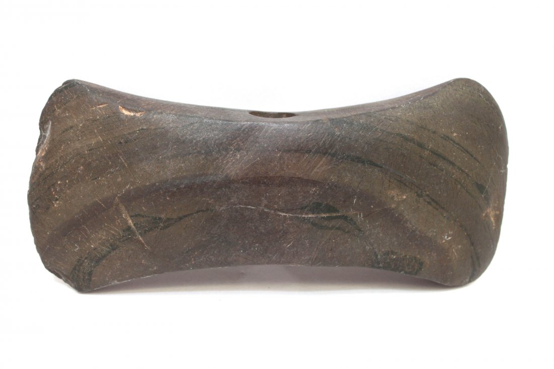 4 3/4" Double Bitted Axe Bannerstone.  Southern IN. (1 of 2)