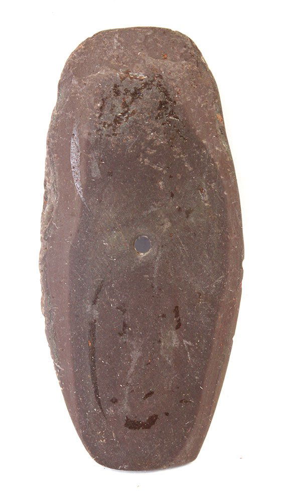 3 1/4" Slate Gorget.  IL.  Ex-Lewis McDaniel Collection (1 of 2)