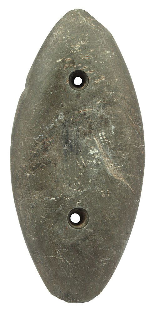 5 5/16" Adena Elliptical Gorget.  OH.  Slate.  Lewis (1 of 2)