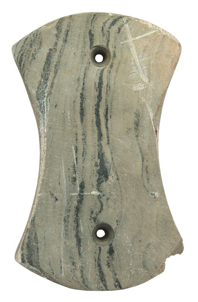 3 3/8 Bi-Concave Gorget.   MI.  Few dings.  Lewis (1 of 2)