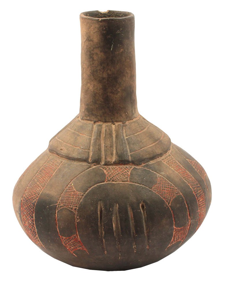 8" H. Caddo Friendship Bottle.  Pictured.  Quachita Co, (1 of 6)