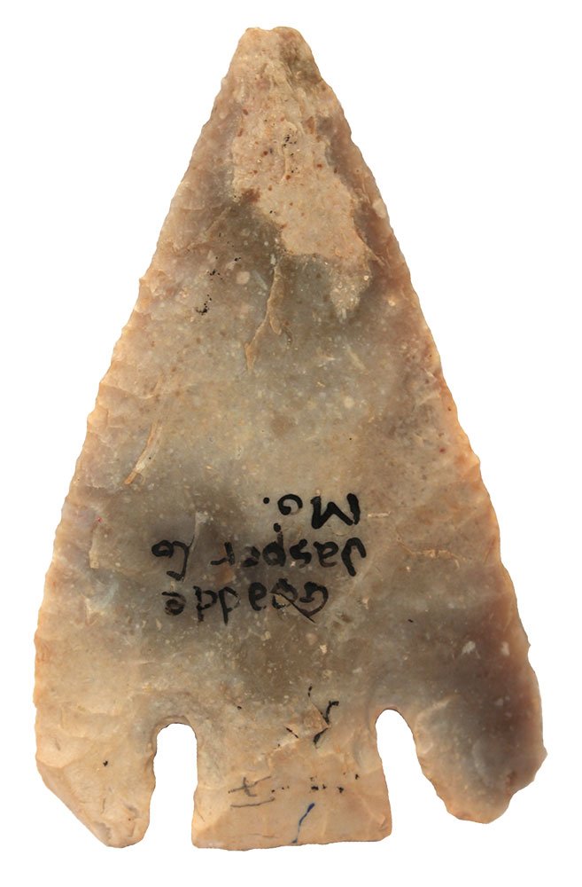 3 3/16" Calf Creek.  Jasper Co, MO.  Striking material. (1 of 2)