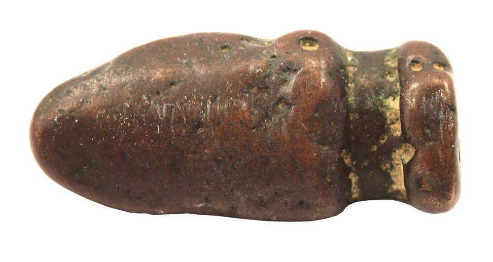 Very rare 1 1/2" Copper Pendant.  MO.  Grooved for (1 of 2)