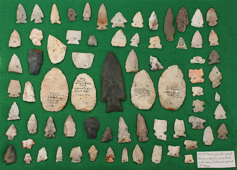 Large collection of 139 Points (3/4"-5").  Many found (1 of 2)