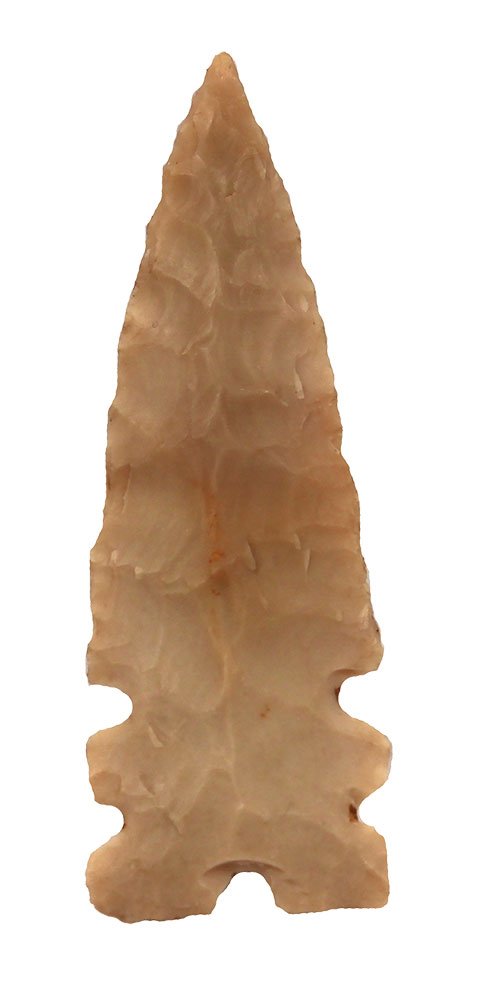 1 3/4" Double Notched Cahokia Point.  IL.  Thin. (1 of 2)