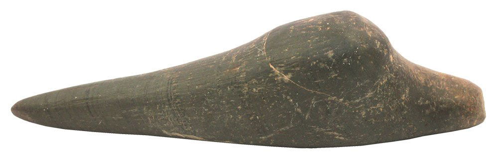 4 1/2" Slate Lizard Effigy.  Hancock Co, OH.  Bennett (1 of 4)