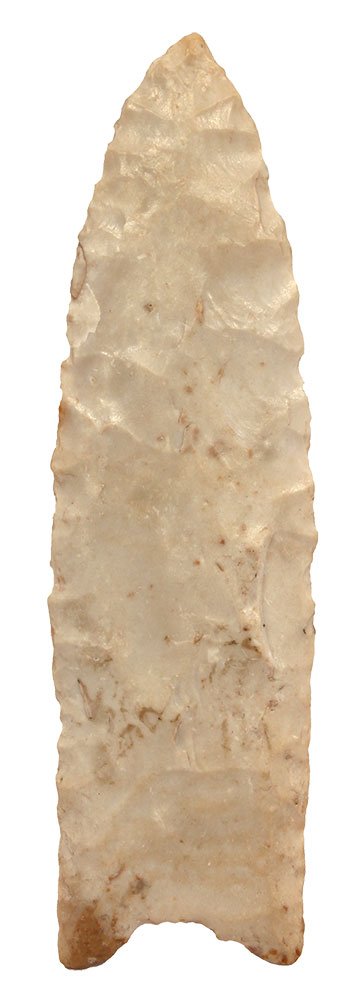 3 1/2" Clovis.  Osage Co, OK.  Fine flaking, thin. (1 of 3)