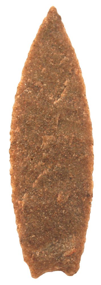 3 1/16" Angostura.  IL.  Well made, transverse flaking. (1 of 3)