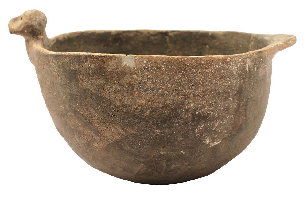 9 1/4" Rim Effigy Bowl.  Human Head Effigy.  MO.  Some (1 of 5)