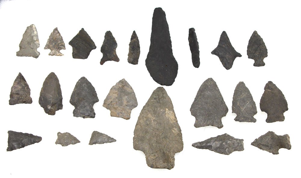 Group of 22 points.  3/4"-3 1/4".  Willow Grove, NY. (1 of 1)