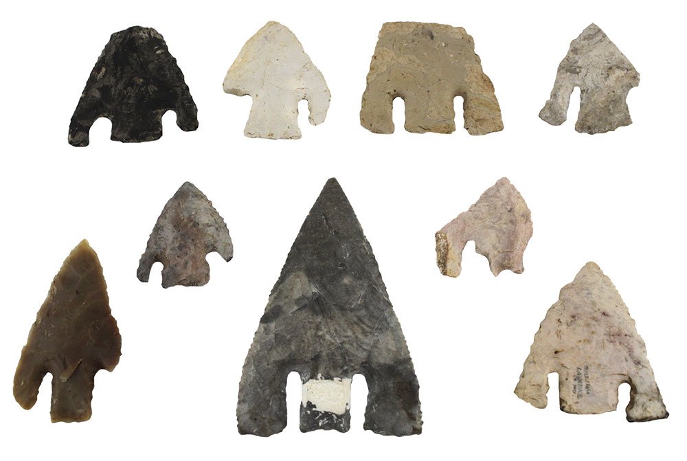 Group of 9 Calf Creek Points (1 3/4"-4").  Roy Hathcock (1 of 1)