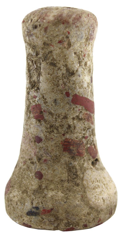6" Conglomerate Pestle. MI. Rare example with: 6" Conglomerate Pestle. MI. Rare example with excellent patina. Ex-Bernnachi