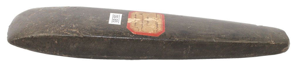 8 3/4" Polished Adz.  Old label notes it was found in (1 of 2)