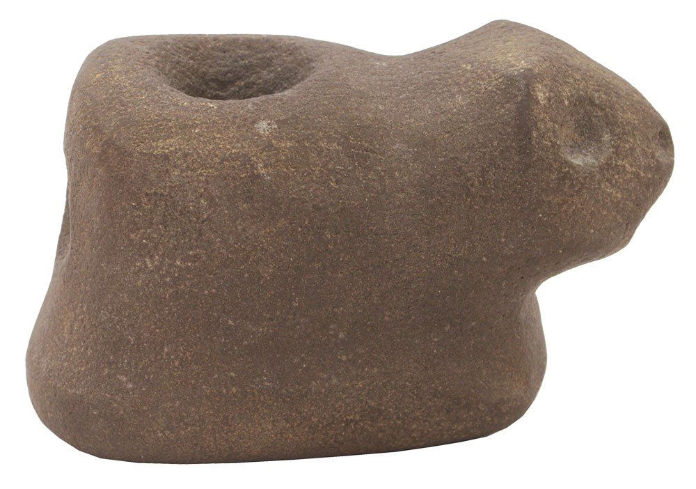 Wonderful 4 5/8" Squirrel Effigy Pipe.  Ex-Sorgenfrei (1 of 3)