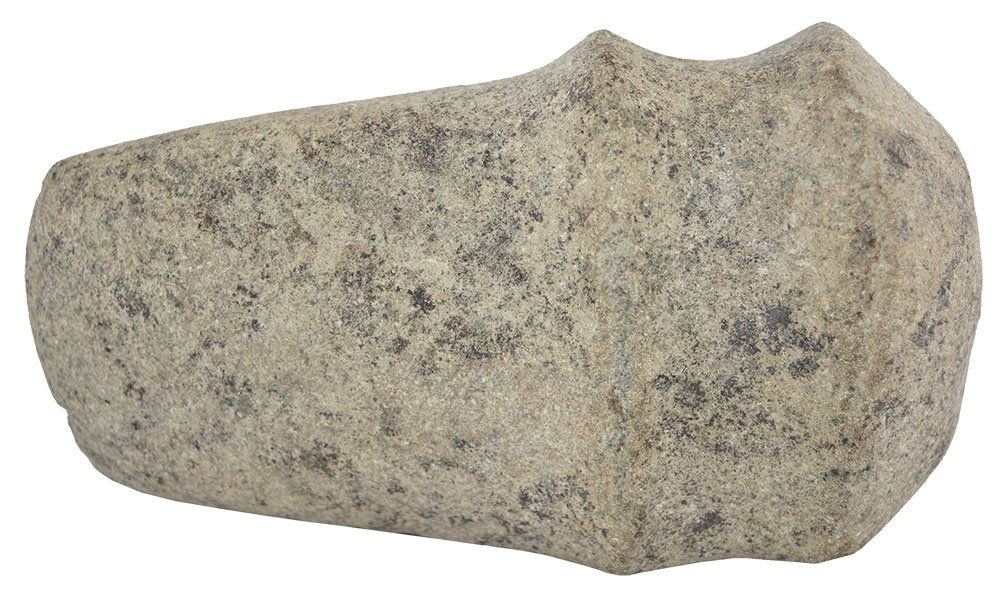 7 1/16" 3/4 Groove Axe.  MO.  White hardstone with gray (1 of 3)