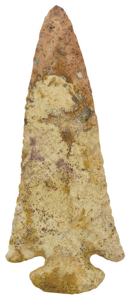 4 1/8" Dovetail.  IL.  Well weathered, colorful chert. (1 of 3)