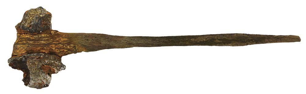 11 1/2" Wood Stem Hafted Copper Axe Head.  Although (1 of 7)