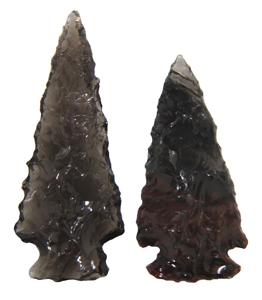 2 Obsidian Elko Points.  CA.  Leo Paul Davis (1 of 1)