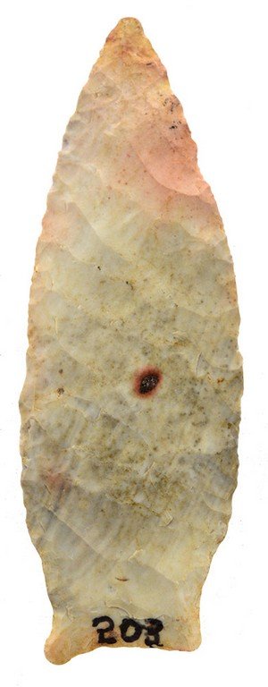 2 15/16" Beaver Lake.   OH.  Transverse flaking. (1 of 3)