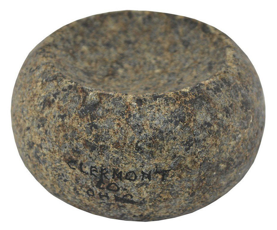 Very nice 4" Cupped Discoidal.  Clermont Co, OH. (1 of 2)