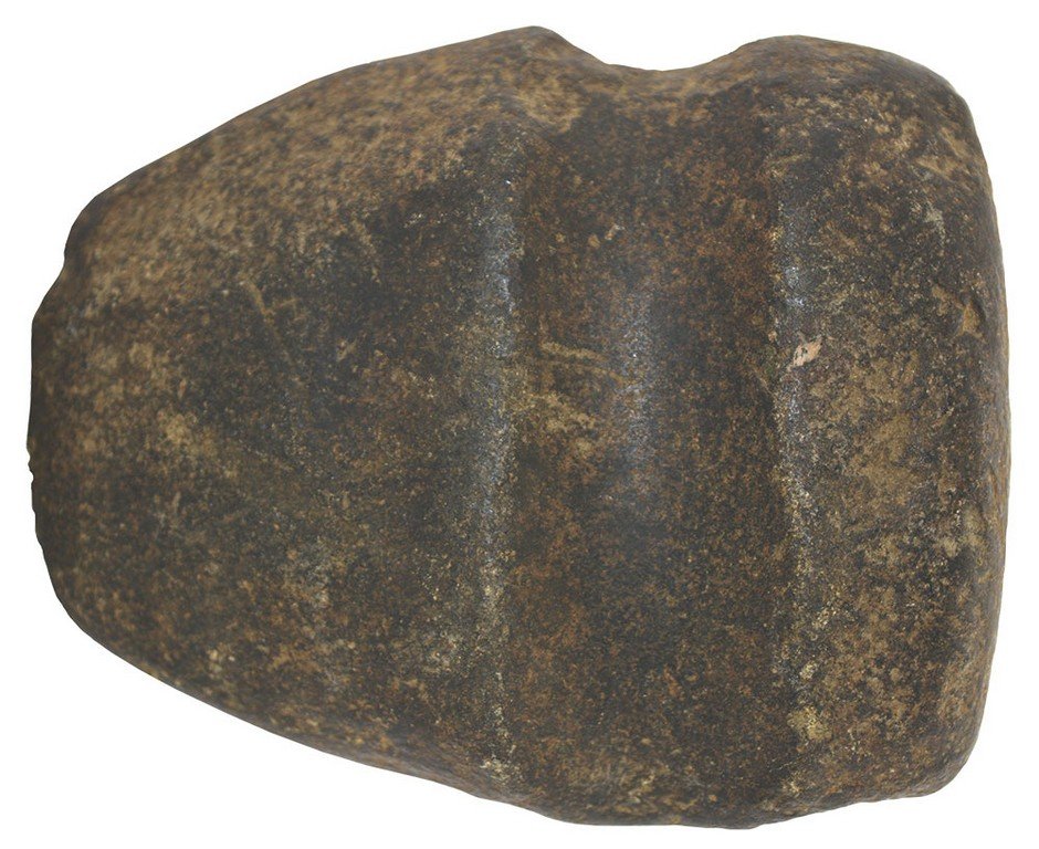 4 1/2" 3/4 Groove Axe.  Stoddard Co, MO.  Dark red (1 of 2)