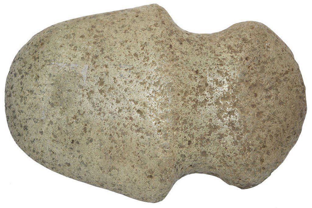 6 1/2" Michigan Barbed Axe.  MI.  Nicely polished green (1 of 2)