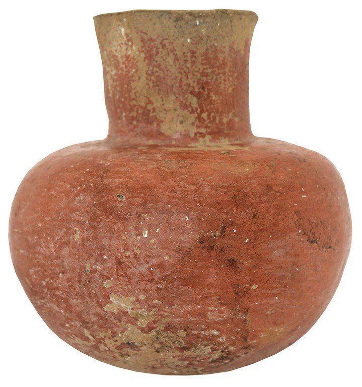 7 1/4" H. Old Town Red Jar.  Mississippi Co, AR. (1 of 4)