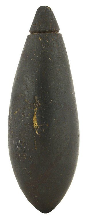 3" Hematite Grooved Plummet.  Ex-Earl Townsend.  Pict. (1 of 3)