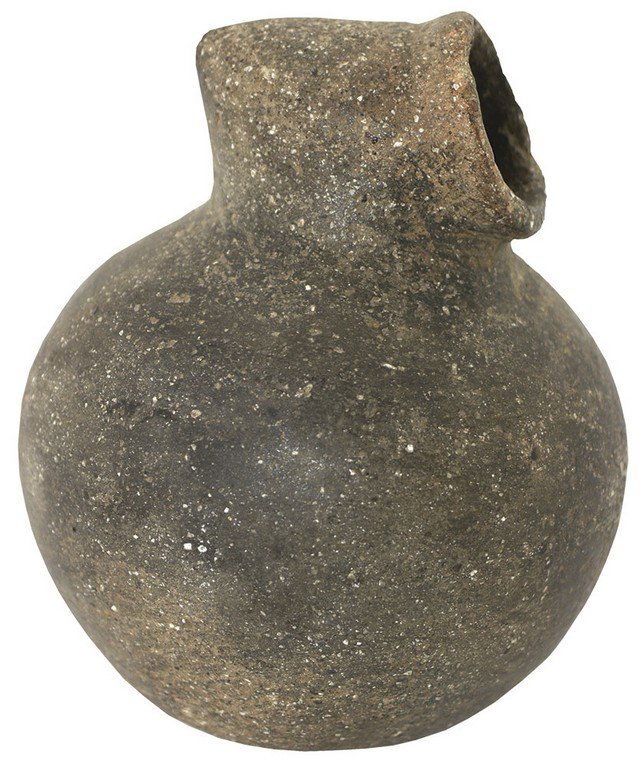3 7/8" Hooded Effigy Bottle.  Cross Co, AR.  Ex-T. Hugh (1 of 3)