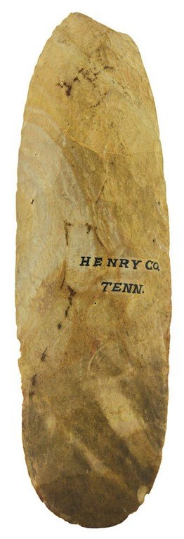 6 7/8" Flint Adz.  Henry Co, TN.  Nice example, good (1 of 2)