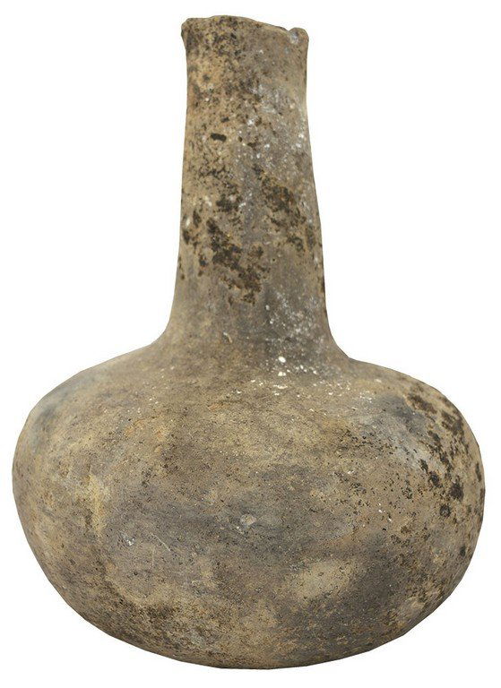 7 3/4" Mississippian Bottle.  MO.  Appears solid with (1 of 4)