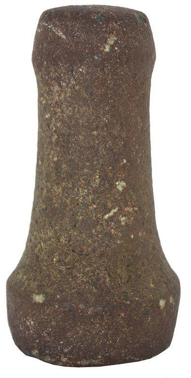 6 1/8" Knobbed Pestle.  OH.  Red hardstone example. (1 of 2)