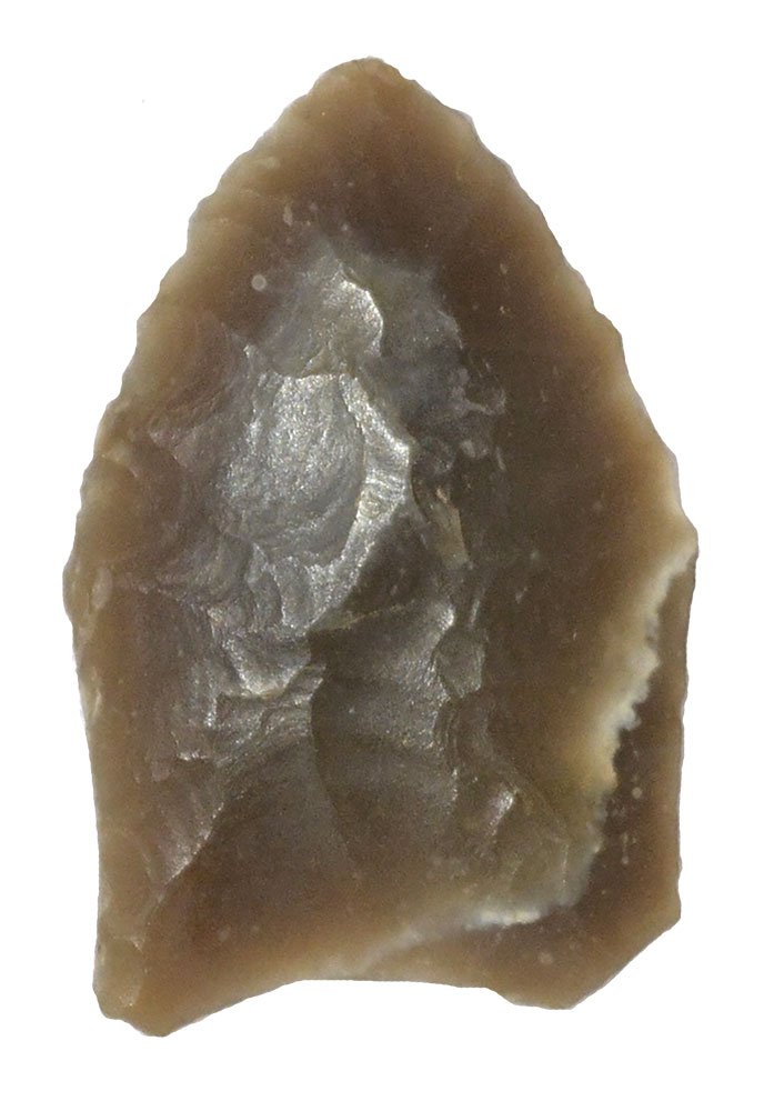 1 3/16" Folsom.  TX.  Found in 1951. Lightly fluted. (1 of 3)