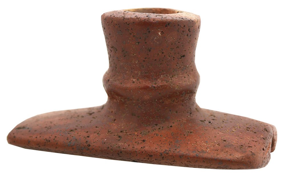 3 1/4" Platform Pipe.  Adams Co, OH.  Pipestone.  Glued (1 of 2)