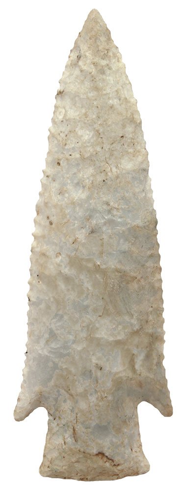 4 5/8" Hardin.  MO.  Glossy white, blue undertones. (1 of 4)