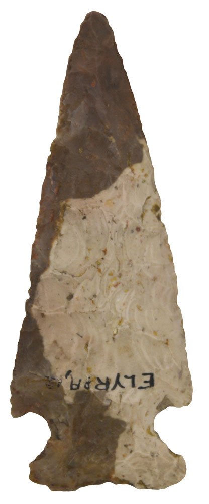 3 3/4" Corner Notch.  Lorain Co, OH (Elyria).  Ex-Col. (1 of 2)