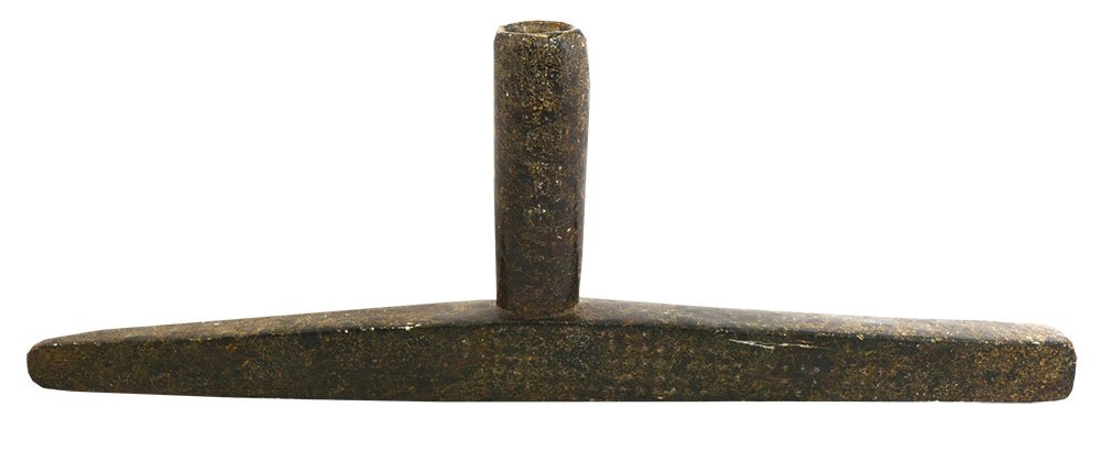 12" T-Pipe. Dyer Co, TN. Large, Mississippian Pipe: 12" T-Pipe. Dyer Co, TN. Large, Mississippian Pipe made of wonderfully patinated Steatite. Ex-Matt Roos. Once in the Ed Payne Collection. Putty G10 and Jackson COAs. Edited 7/17/16: Added additional p