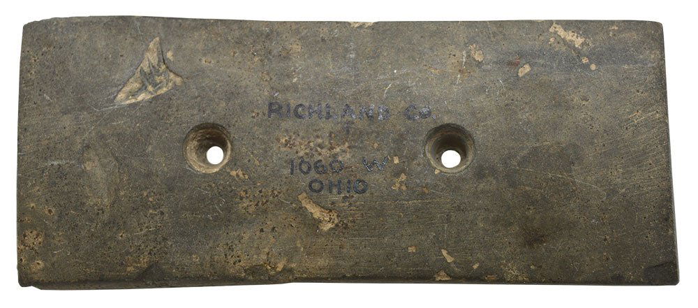 5 3/16" Rectangular Gorget.  Richland Co, OH.  Slate. (1 of 2)
