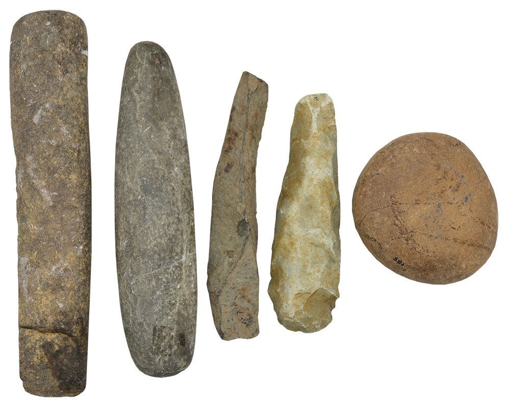 5 Stone Artifacts.  4"-10".  From NJ and Maine.  Found (1 of 1)