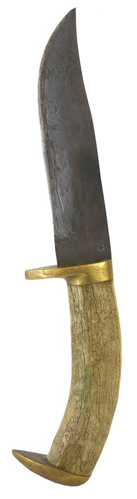 9" Elk Handle Dagger Knife.  Native American, Montana (1 of 2)
