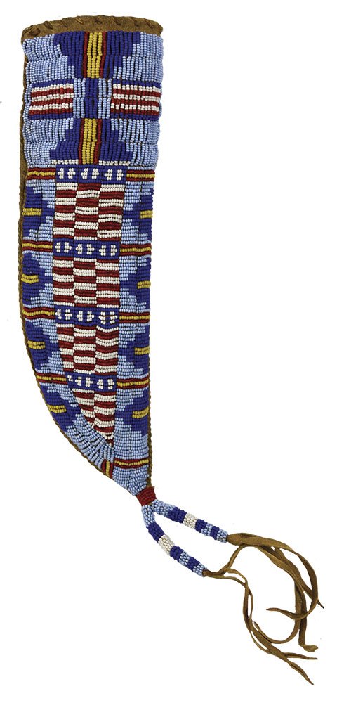 19" Northern Plains Beaded Knife Sheath.   Seed bead (1 of 4)